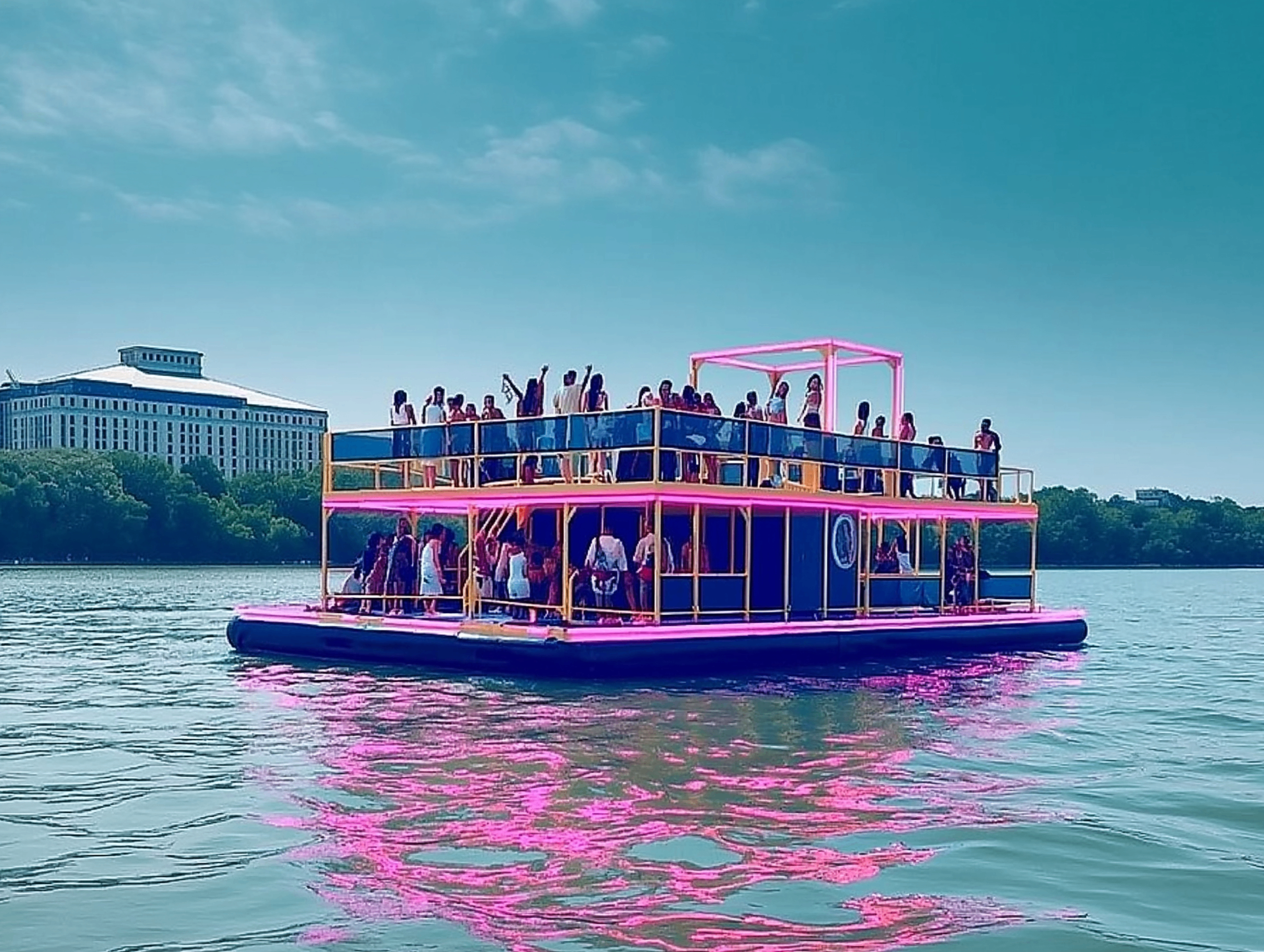 Pier Presha boat and glow party on Lake Grapevine